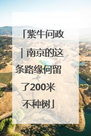 紫牛问政｜南京的这条路缘何留了200米不种树